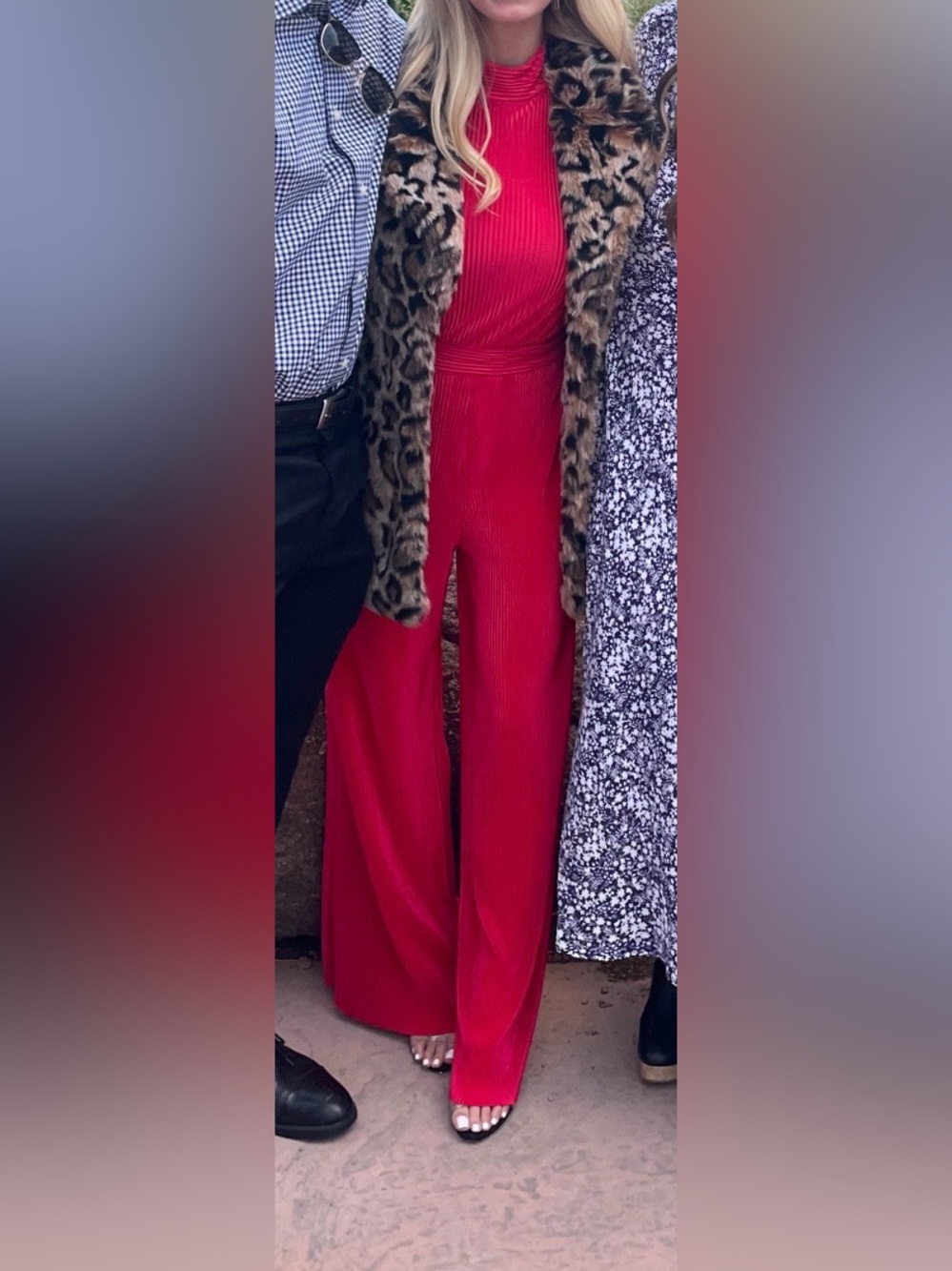 Fate Red Ribbed Jumpsuit - Picture 9 of 9